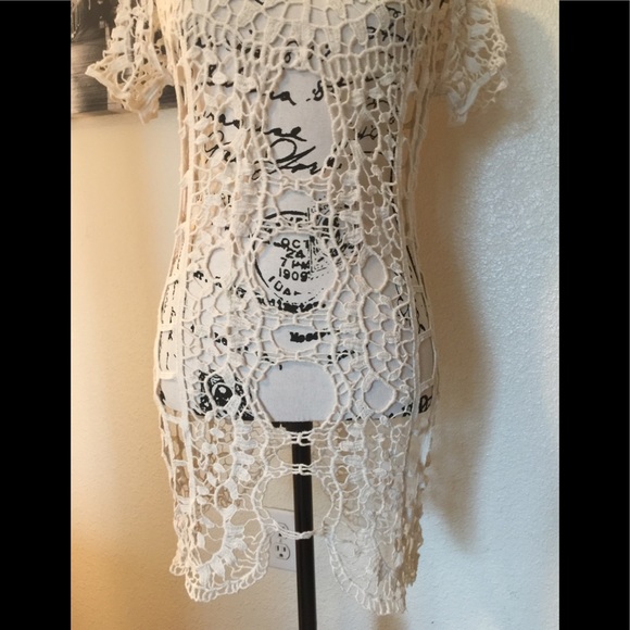Boho Crochet Knit Coverup - Picture 4 of 8